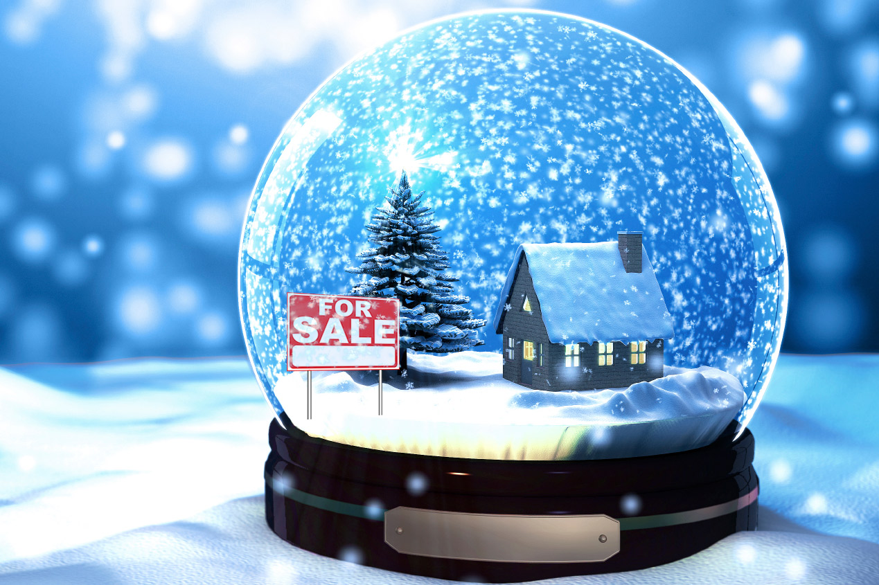 Snow globe: rakchai/iStock; sign: jdillontoole/iStock